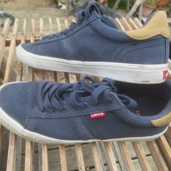 Levi's Red Tab Blue Canvas Casual Sneaker Shoes - Size 10 Men's. - Picture 2 of 14